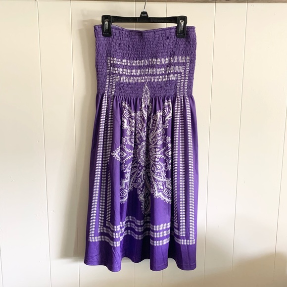 Strapless Summer Mini Dress L/XL - Picture 2 of 4